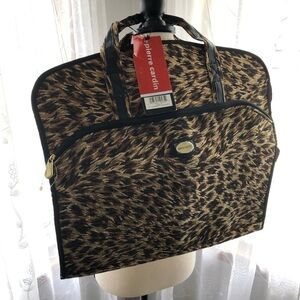 Pierre Cardin luggage bag animal print NWT Travel Vintage